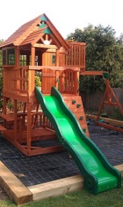 Climbing Frames UK Install Play Set Rubber Bark