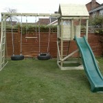 Dunster House MaxiFort Frontier Mk2 Climbing Frame Installed