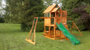 Selwood Cedar Wooden Climbing Frame Installation