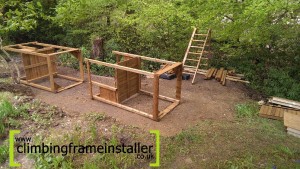 Dunster House Mega Fort Mountain climbing frame review after installation.  Outdoor Garden Treehouse 