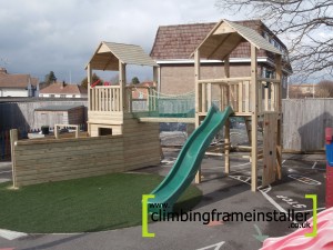 NI Double Tower Climbing Frame with Pirate Ship