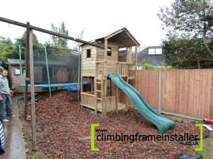 Action Gate Lodge Wooden Climbing Frame
