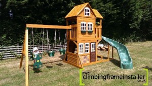 Stonefield Lodge Cedar Climbing Frame  Climbing Frame Installation