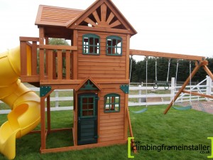 Costco Cedar Summit Wooden Climbing Frame Climbing Frame Installation and Erection