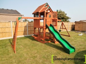 The Skyfort Cedar Wooden Climbing Frame