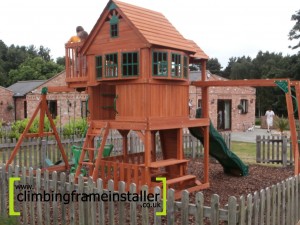 Skyfort Cedar Climbing Frame Climbing Frame Installation