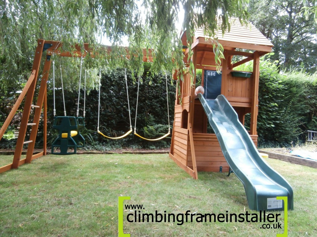 Osborn climbing frame wooden playset children's climbing frame installer