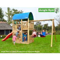 The Jungle Gym ‘Farm Playhouse 2 Swing’ Climbing Frame