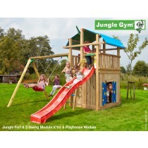 The Jungle Gym ‘Fort Playhouse 2 Swing’ Climbing Frame