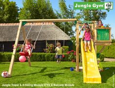 The Jungle Gym Tower Balcony 2 Swing Climbing Frame