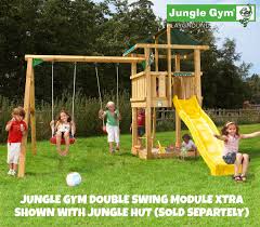 The Jungle Gym Hut 2-Swing X’tra Climbing Frame