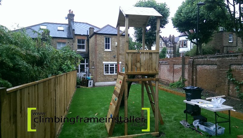 The Action Arundel Tower Climbing Frame with Rockwall and Slide