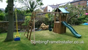 QuestFort Triumph Dunster House Climbing Frame Installation 