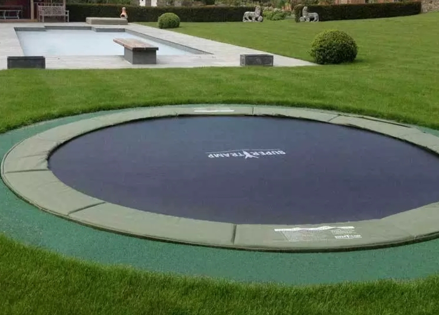 Sunken Trampoline and Safety Flooring Critical Fall Height Commercial Domestic Installation UK