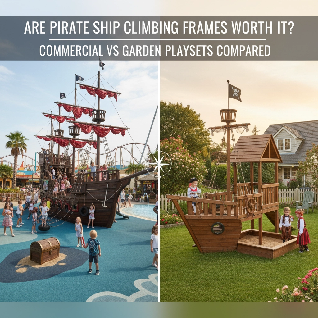 Are Pirate Ship Climbing Frames Worth It? Commercial vs Garden Playsets Compared